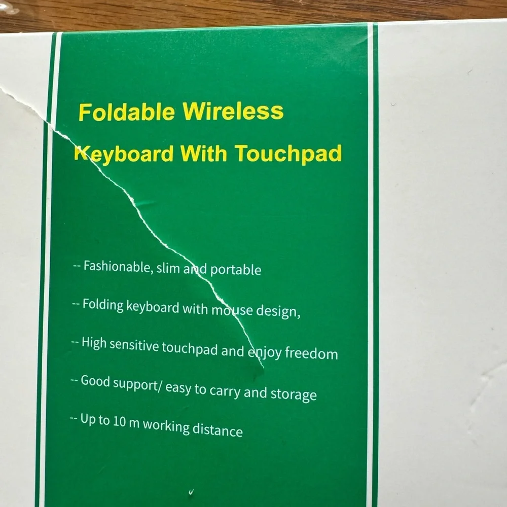 Foldable Bluetooth Keyboard, Folding Portable Wireless Keyboard with Touchpad